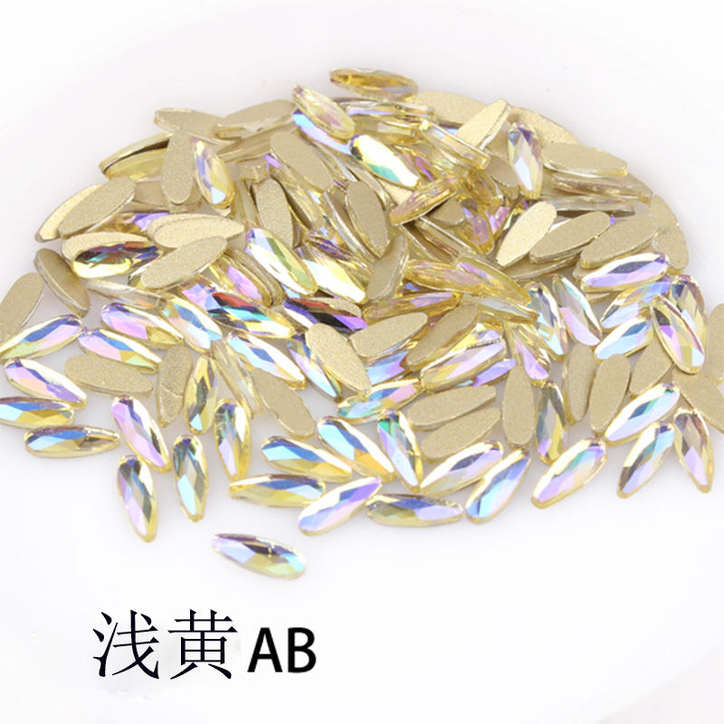 Nail art accessories: Irregular-shaped diamond flat-bottom mixed set, popular online bestseller AB color champagne color super sparkling water diamond Japanese nail art accessory 870 detail image 1