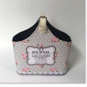 Hand-made handbag in printed leather
