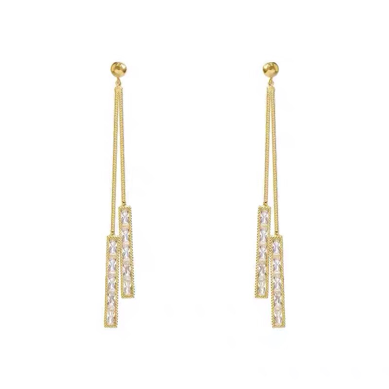 Bohemian folk folk style palace retro fringe long earrings