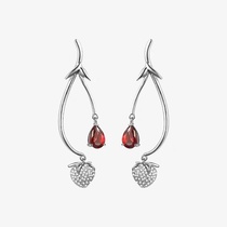 Apple Earring Star Shell long earring Retro delicate high-end atmosphere set zirconium earring