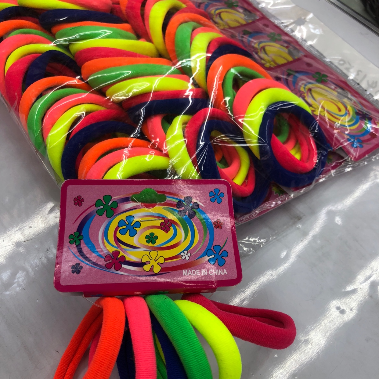 Bright silk rubber bands, vivid mixed color rubber bands, leather straps, simple seamless black high-elasticity hair bands, hair ties, rubber bands, headwear, towel bands, adult Dimei 07 Specification image