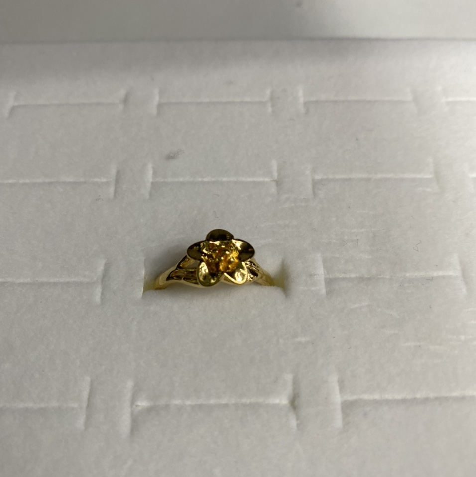 电仿金批花女士流行时尚百搭单品中老年大妈开口戒指2