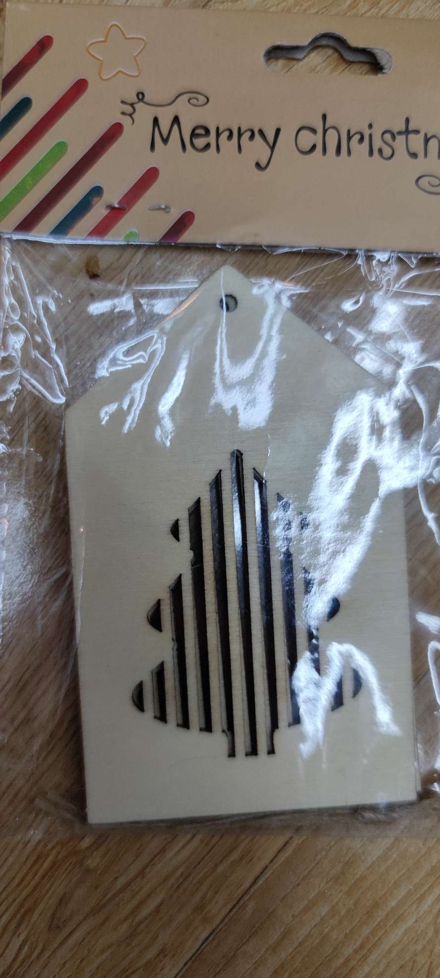 8128 木头片挂件 每包三片 欢迎询价产品图
