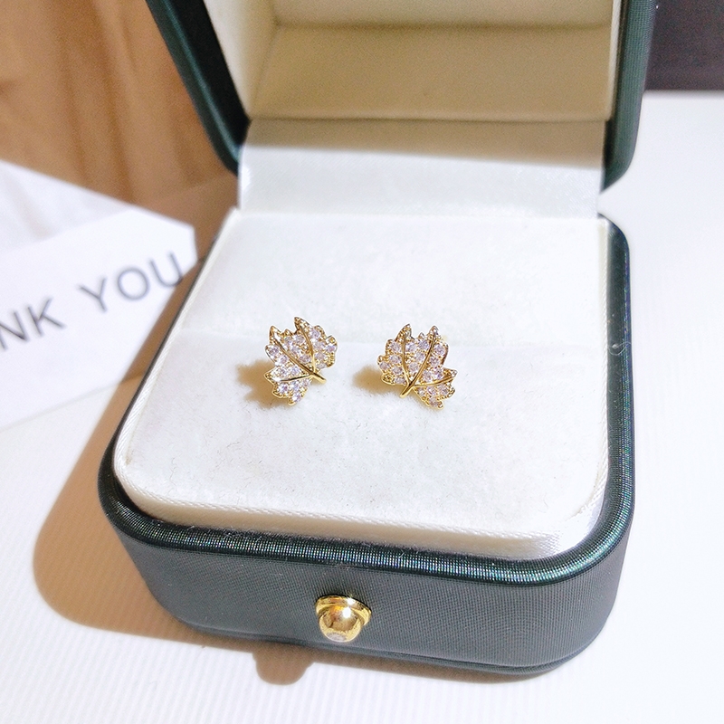 2021 New Trendy Stud earrings Net Red Stud earrings Cold Wind earrings Leaf Stud earrings 27