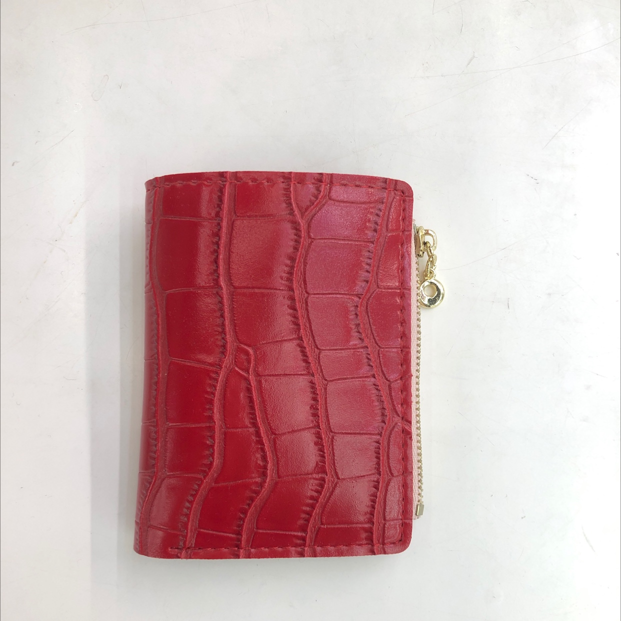 Leather Simple Stone Pattern Large Capacity Women's Pocket Purse Small Purse details Picture
