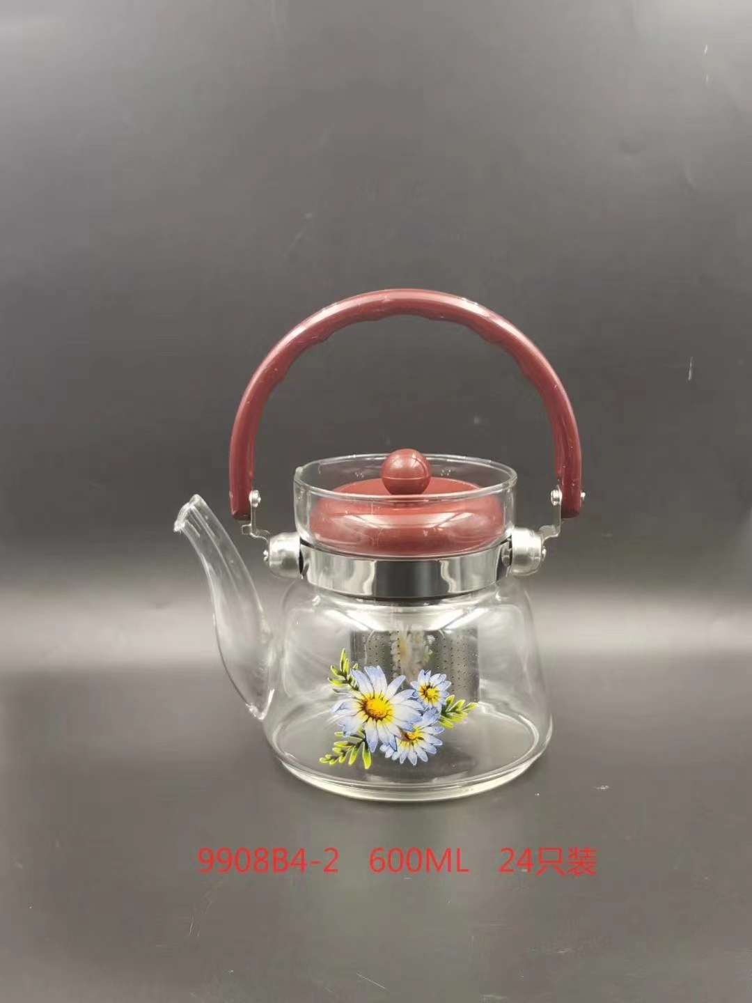 Direct-fired teapot, glass direct-fired teapot, high and low temperature resistant teapot, flower teapot detail image 1