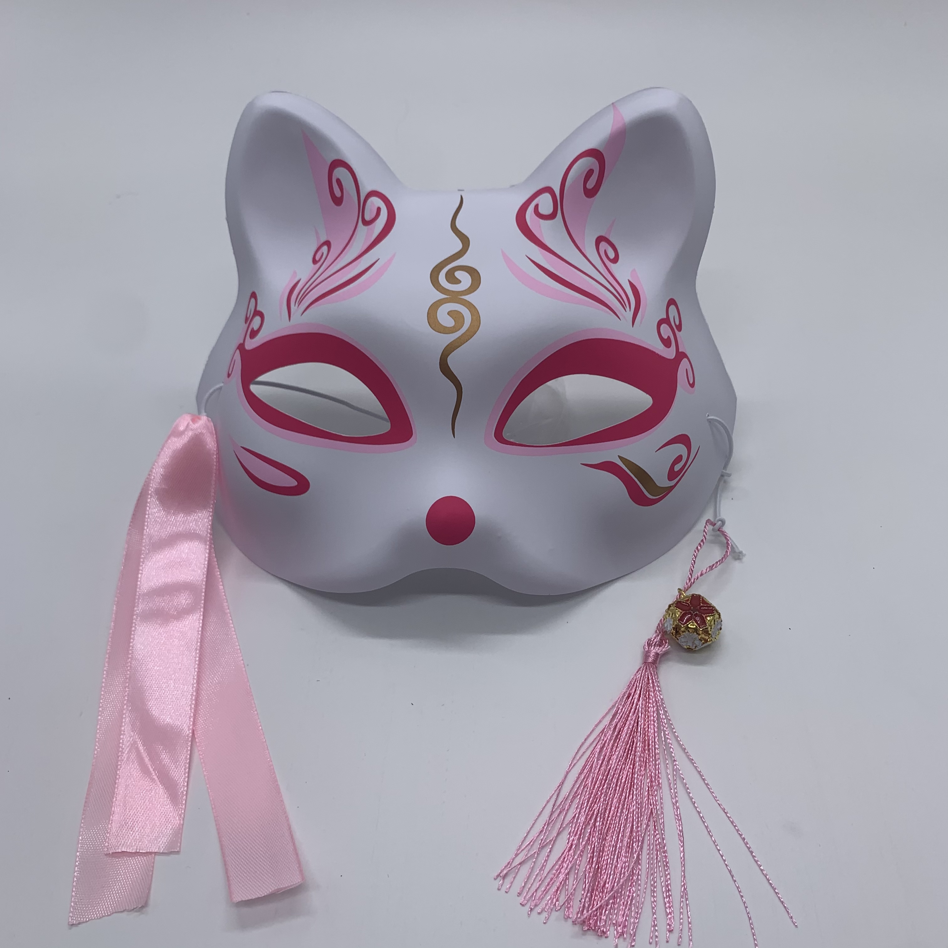 半脸狐狸猫脸狐仙面具动漫日式和风派对舞会用品抖音手绘同款详情图3