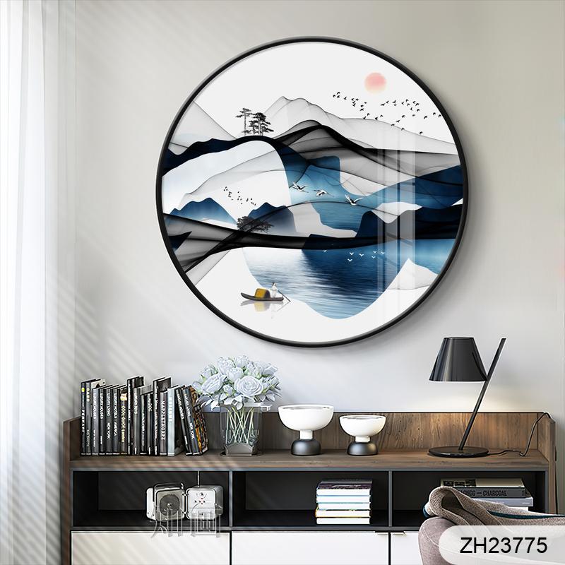 Artistic conception abstract elk ink landscape circle