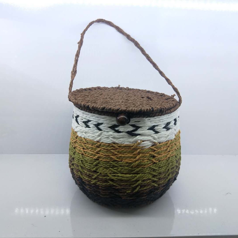 依量工艺手工编织水果篮藤编收纳篮121