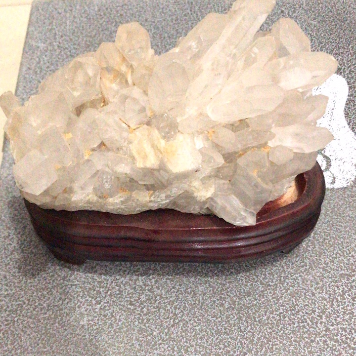 White crystal cluster
