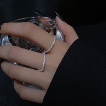Shimmering vegan ring for women Instagram fashion personality niche design food ring simple light luxury all-in-one vegan ring