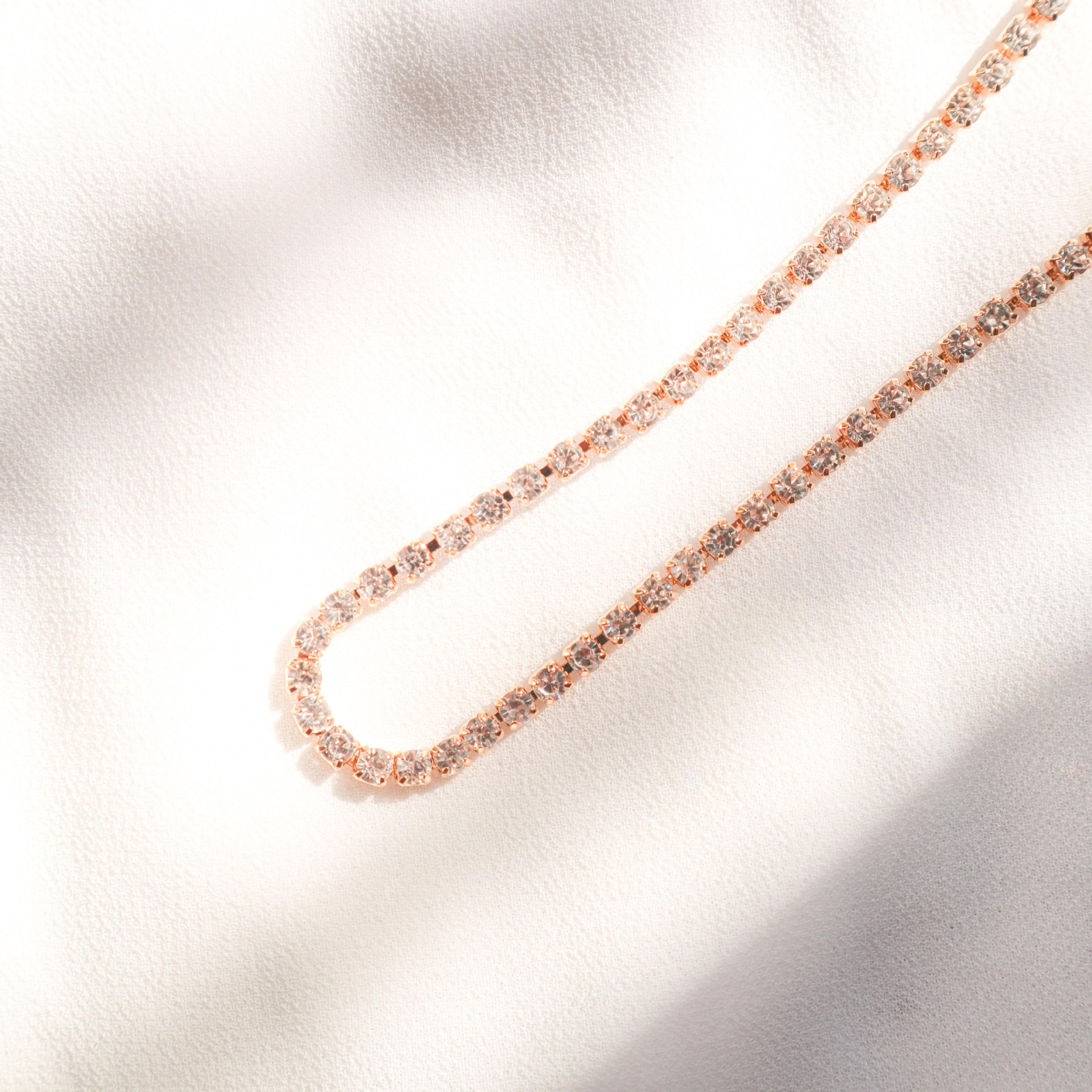 FLY1400 European and American jewelry INns net red bella hadid the same zircon flash drill choker collarbone chain necklace
