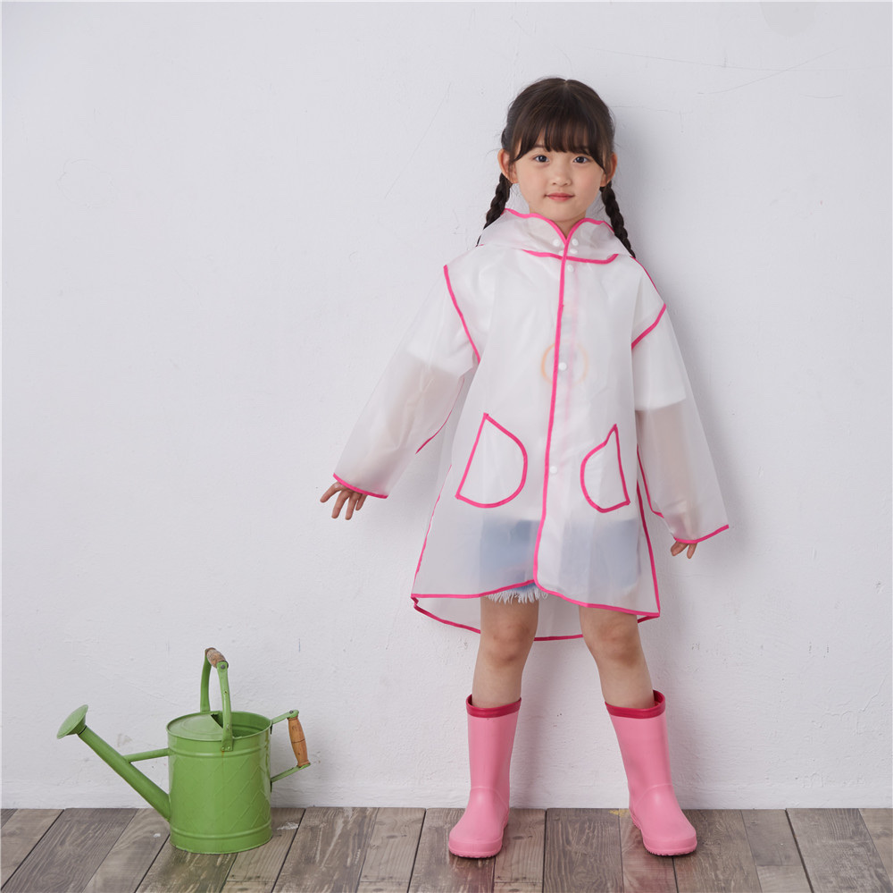 Children's fringed raincoats, Instagram influencers, cute and fashionable raincoats with pointed caps and borders, raincoats for boys, girls and kindergartens Specification image