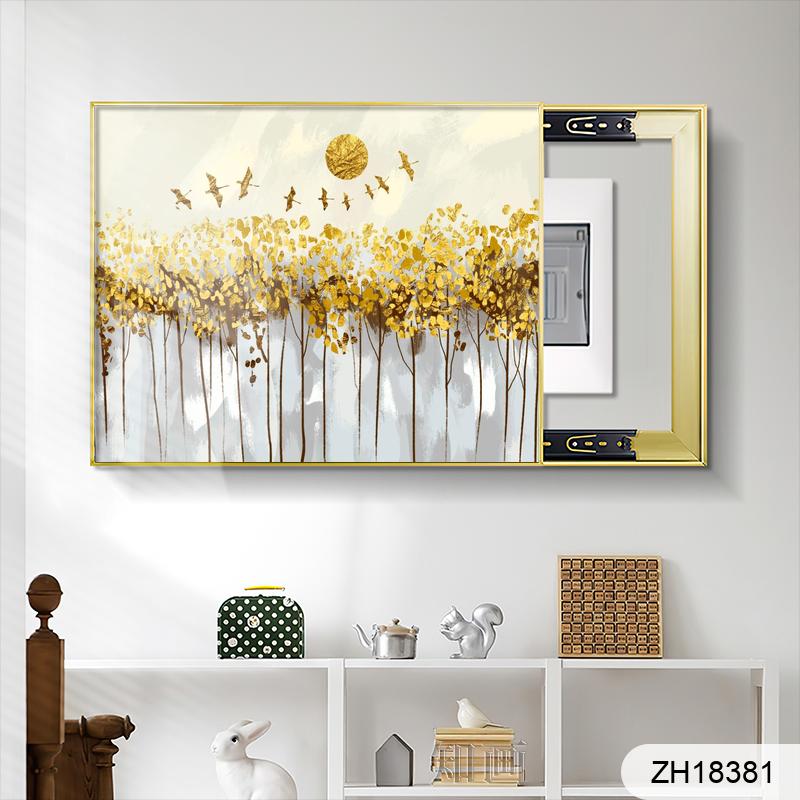 Modern simple hand-painted decorative painting electricity meter decorative painting restaurant living room electricity meter box
