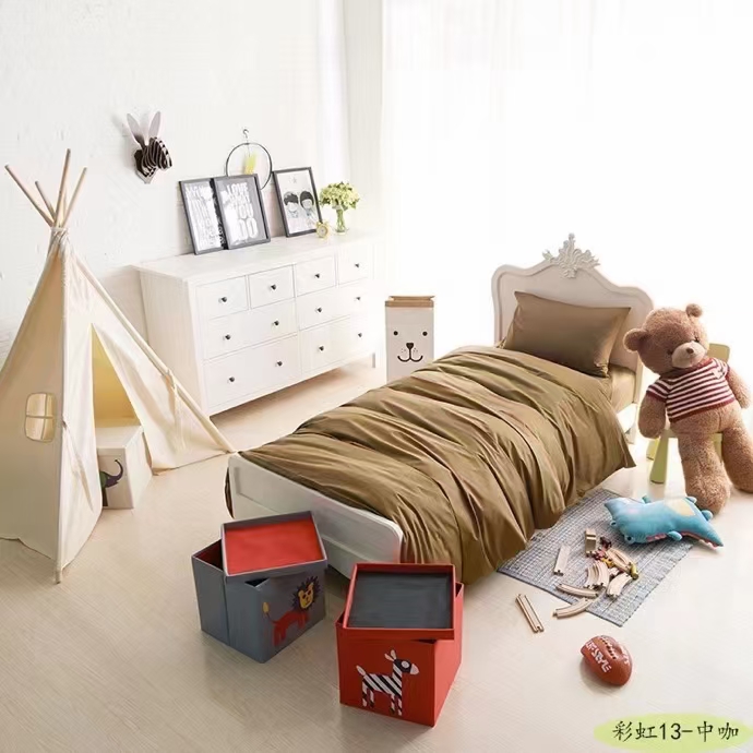 The Beginning Of The Semester Is Coming. Solid Color Rainbow Series Dormitory Bed Three Sets Of 100% Cotton Jet Cotton 40S Specifications Specification drawing