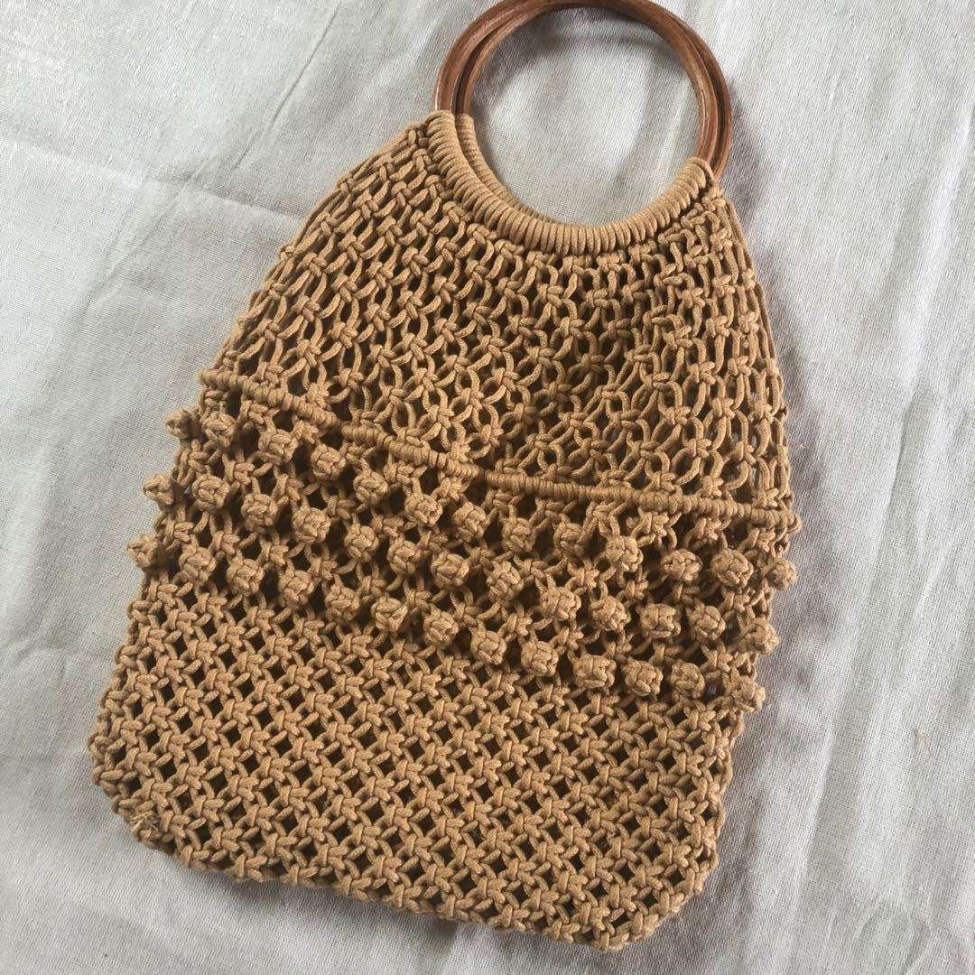 ins泫雅风镂空针织渔夫帽女夏季透气可爱盆帽新款复古帽子潮9889白底实物图