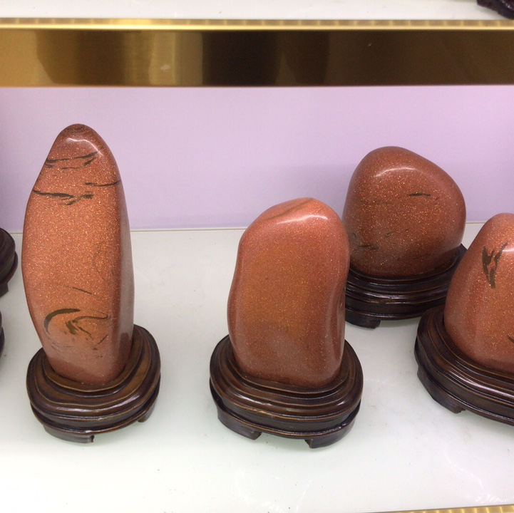 金沙石摆件