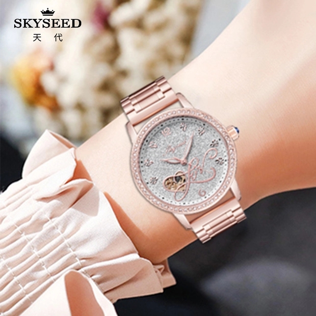 Reloj mecánico genuino tiandai moda temperamento lujo reloj de mujer detail image 2