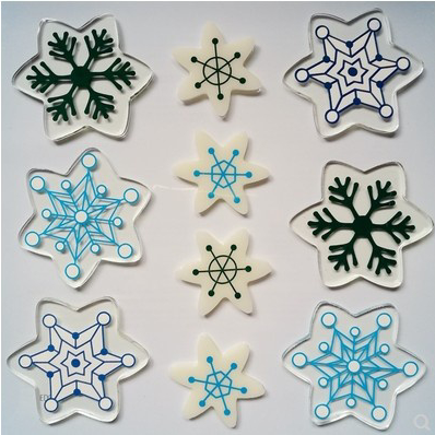 Christmas holiday decoration f Environmental protection jelly paste soft glue tile glass glass sticker Ice V box sticker window sticker more