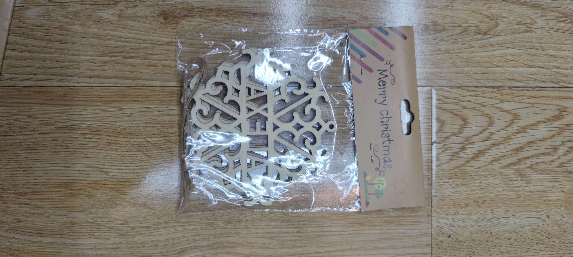 8158 木头片挂件 每包三片 欢迎询价产品图