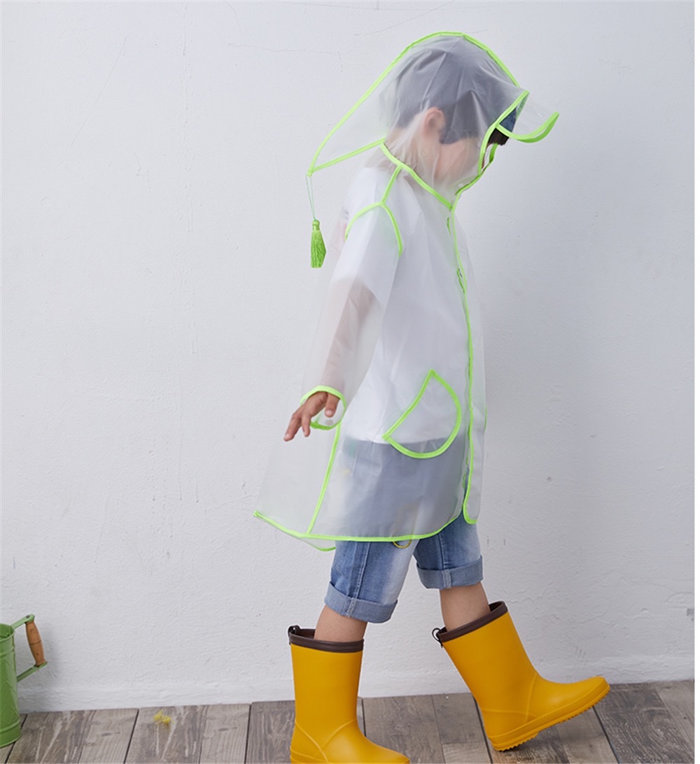 Children's fringed raincoats, Instagram influencers, cute and fashionable raincoats with pointed caps and borders, raincoats for boys, girls and kindergartens pic 10