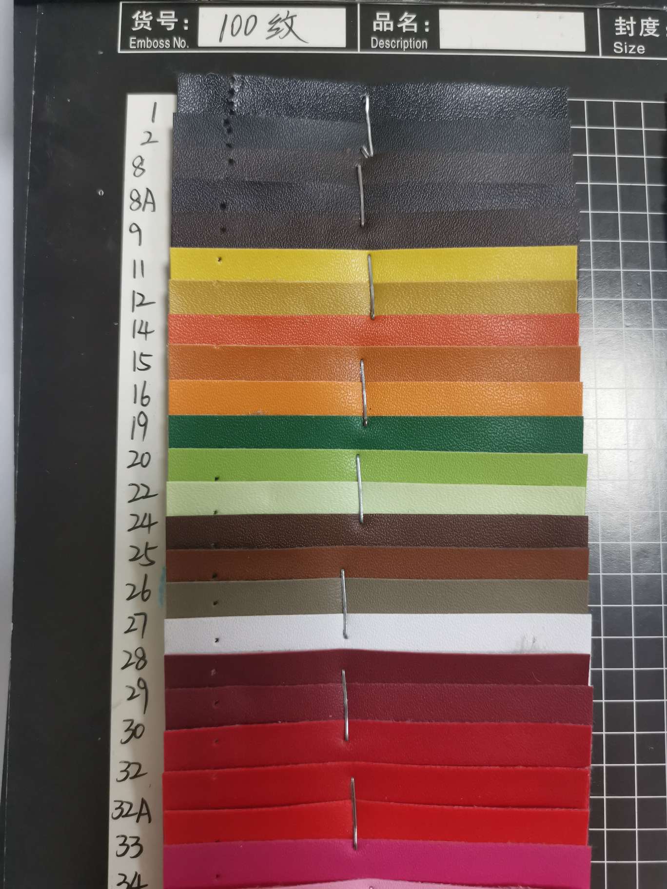 100纹 61厂家直销热销新款 皮革大量现货高中低档箱包沙发鞋材面料细节图
