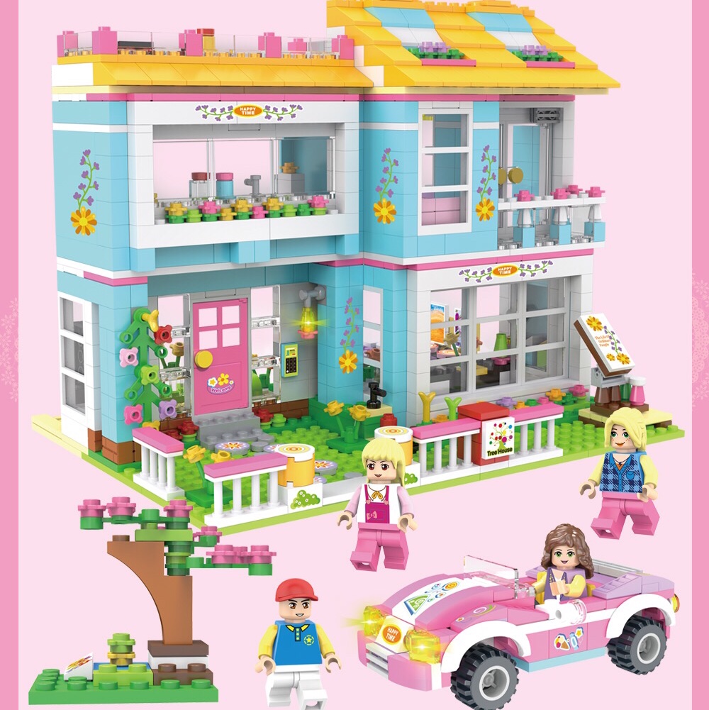LX.A066 Good Friends Happy Family Party (Including 4 Dolls) 1049 pieces