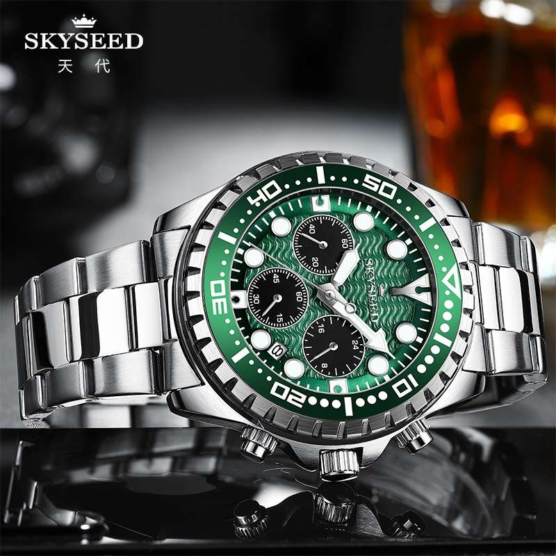 Tian Dai Men's Quartz watch with wave pattern Submariner quartz men's wristwatch Specification image