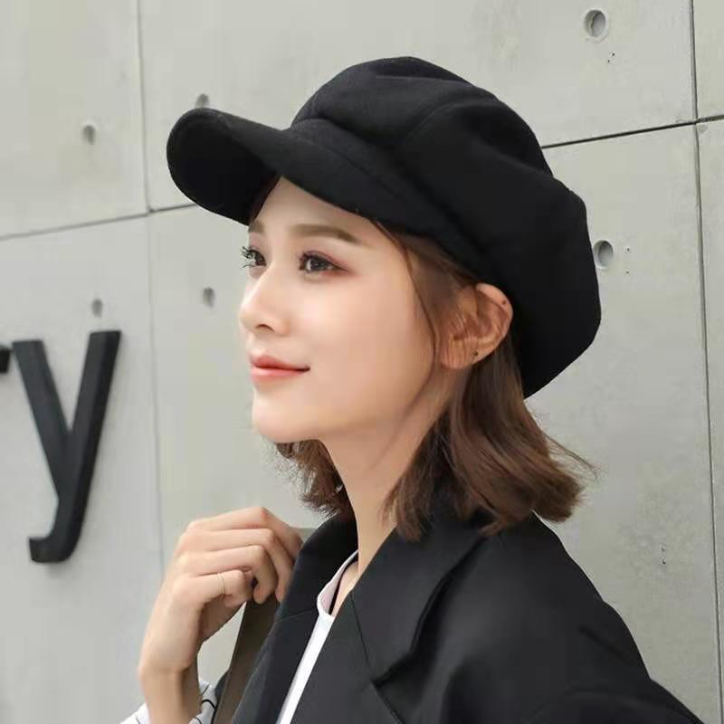 Sombrero de dinero doble sombrero completo de fábrica venta directa al por mayor otoño e invierno de las mujeres de moda multipak versión coreana pequeña boina fresca nuevo octagón