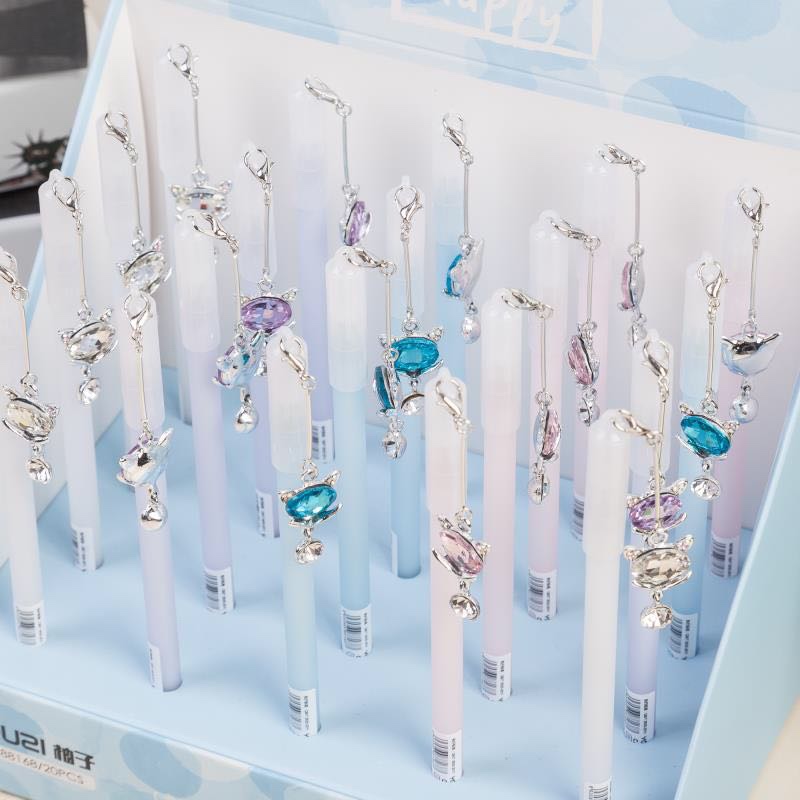 可爱狐狸挂件笔中性笔图