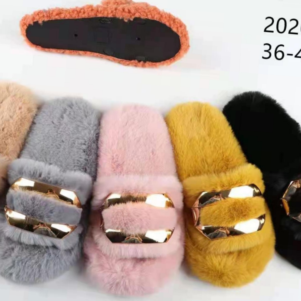 Winter new ladies wear wool slippers lfd