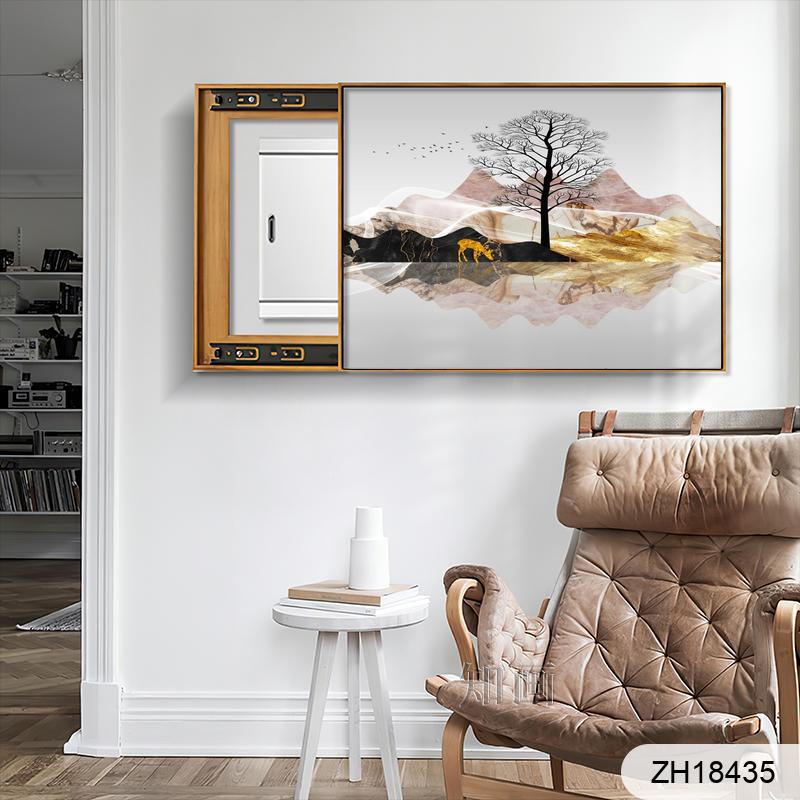 Modern Nordic simple abstract light luxury meter box