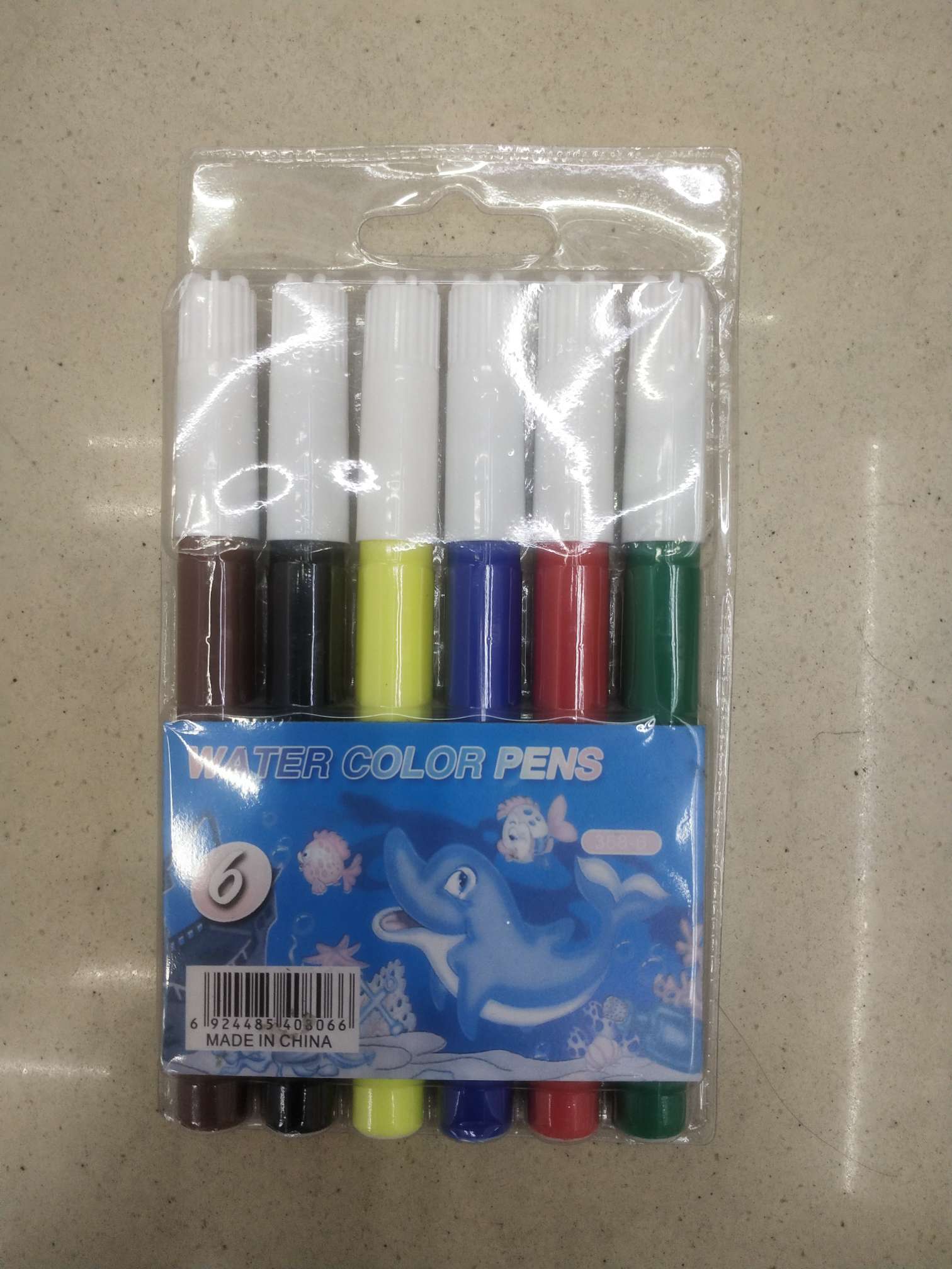 Children's Drawing Stick 6-Color Watercolor Pen details Picture