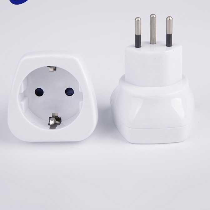 Brazilian Pin - German hole converter Brazil business travel portable conversion plug socket
