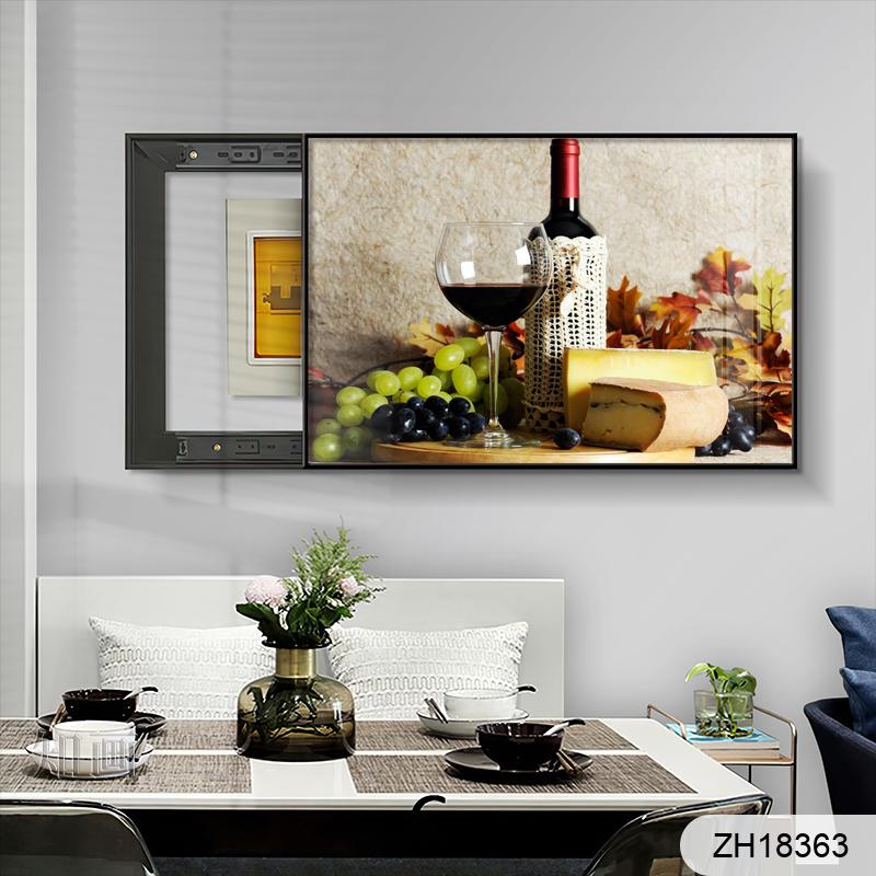 Modern simple hand hanging painting decorative painting electricity meter decorative painting restaurant living room electricity meter box