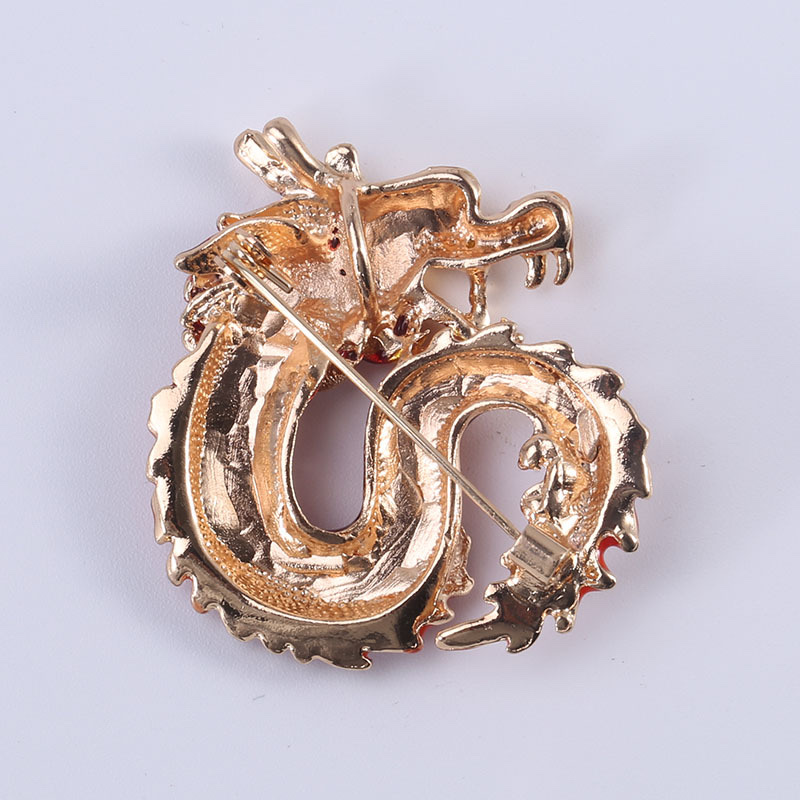 Chinese trend products: 12 zodiac dragon brooches, men's corsages, suit jackets, clothing pins and accessories Application Scenario