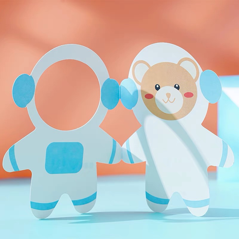 创意宇航员太空人贺卡立体可爱卡通动物教师节礼物儿童生日小卡片