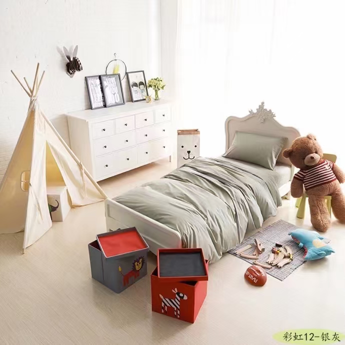 The Beginning Of The Semester Is Coming. Solid Color Rainbow Series Dormitory Bed Three Sets Of 100% Cotton Jet Cotton 40S Specifications undefined