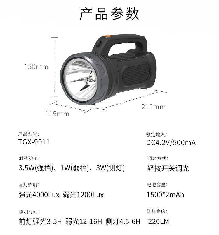 Taigexin LED high-intensity Searchlight TGX-9011 detail image 4
