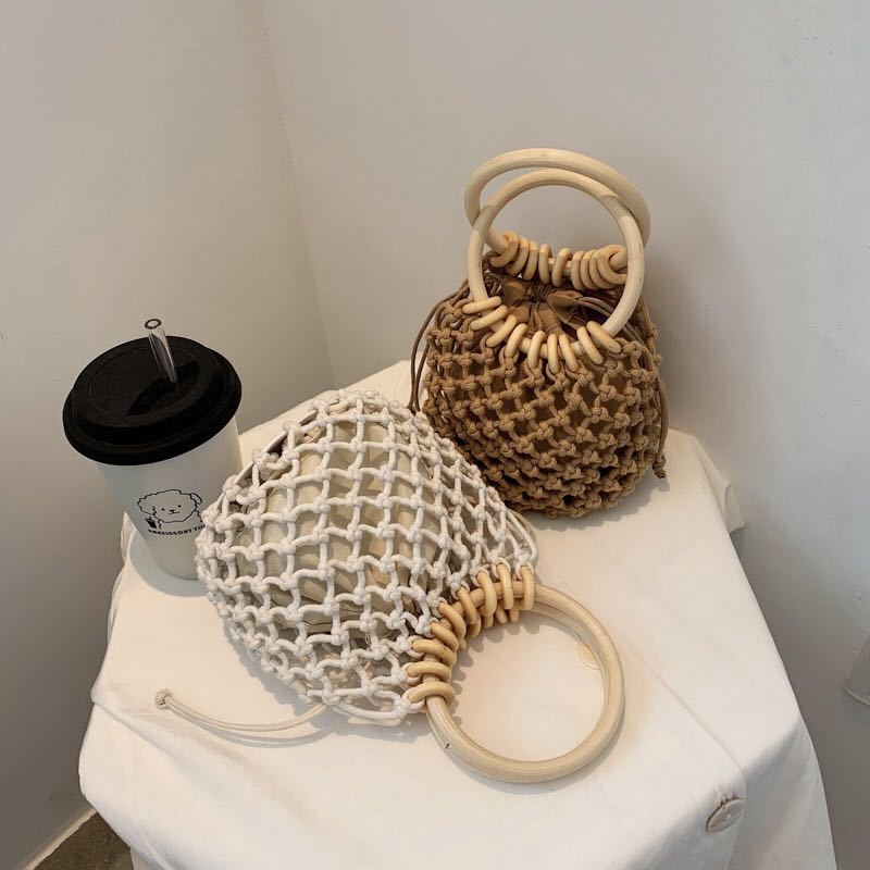 ins泫雅风镂空针织渔夫帽女夏季透气可爱盆帽新款复古帽子潮。877