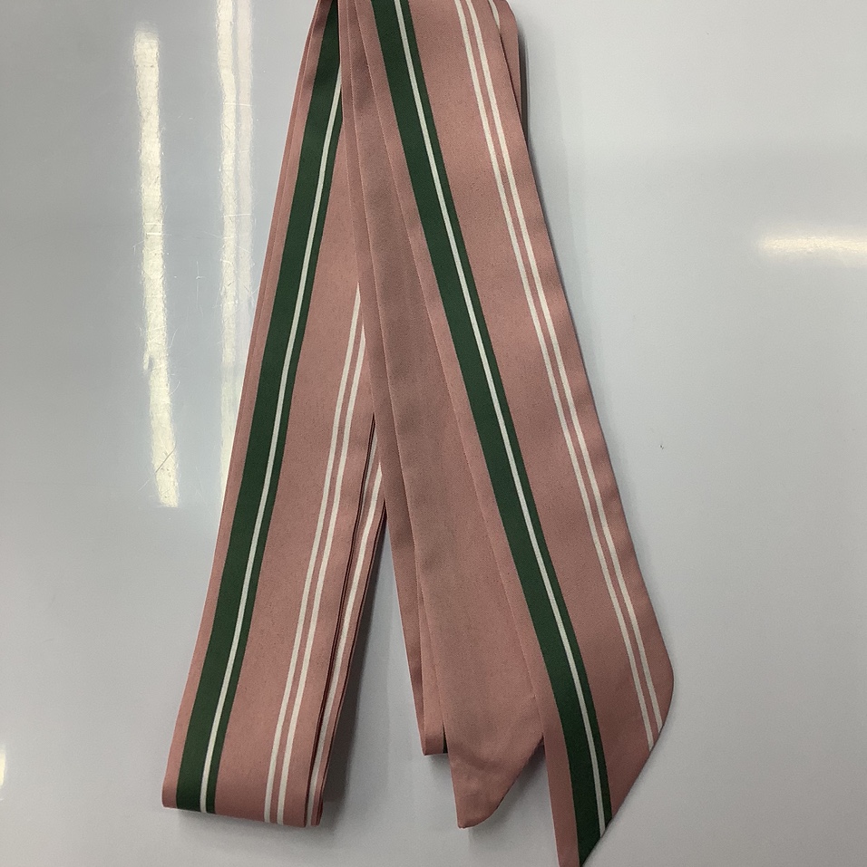 长版飘带粉底条纹136