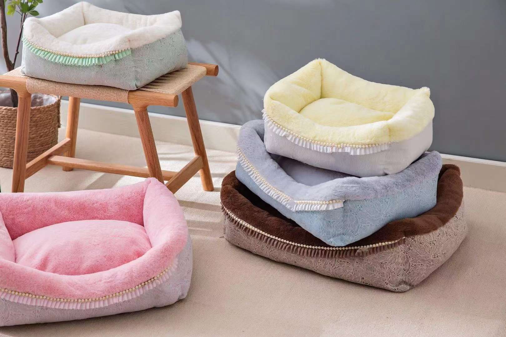 宠物用品！2021秋冬新品
雕花蕾丝亚麻+兔毛，三个尺详情13