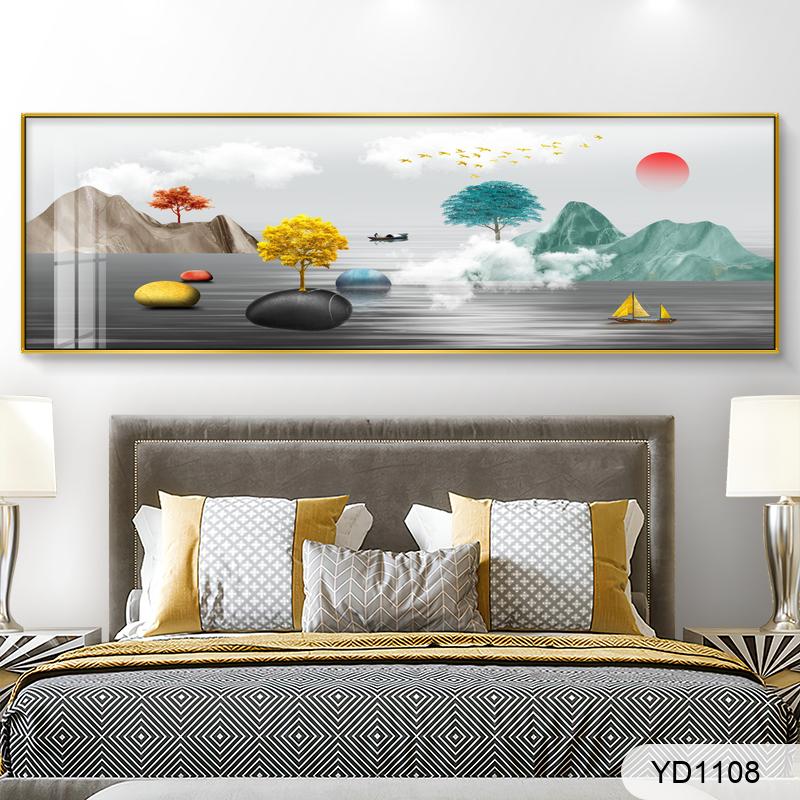 Nordic abstract oil painting texture gold sofa bedside decoration painting