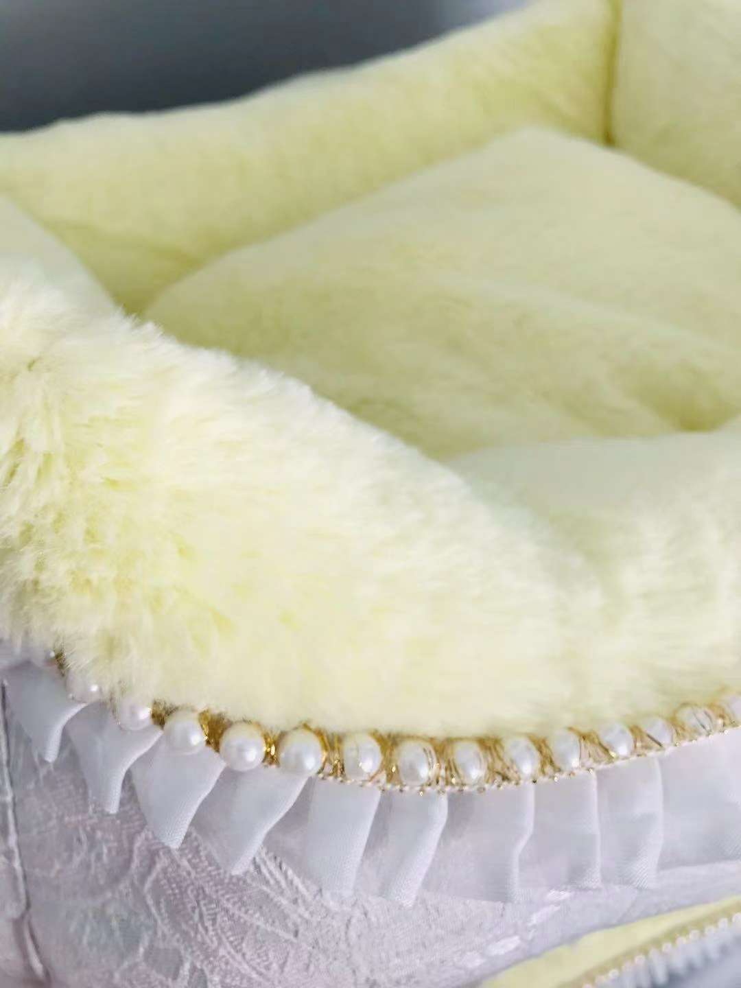 宠物用品！2021秋冬新品
雕花蕾丝亚麻+兔毛，三个尺详情10