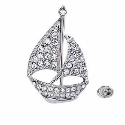 Fashion personality with men and women white collar shirt brooch suit accessories collar pin sailing trinkets