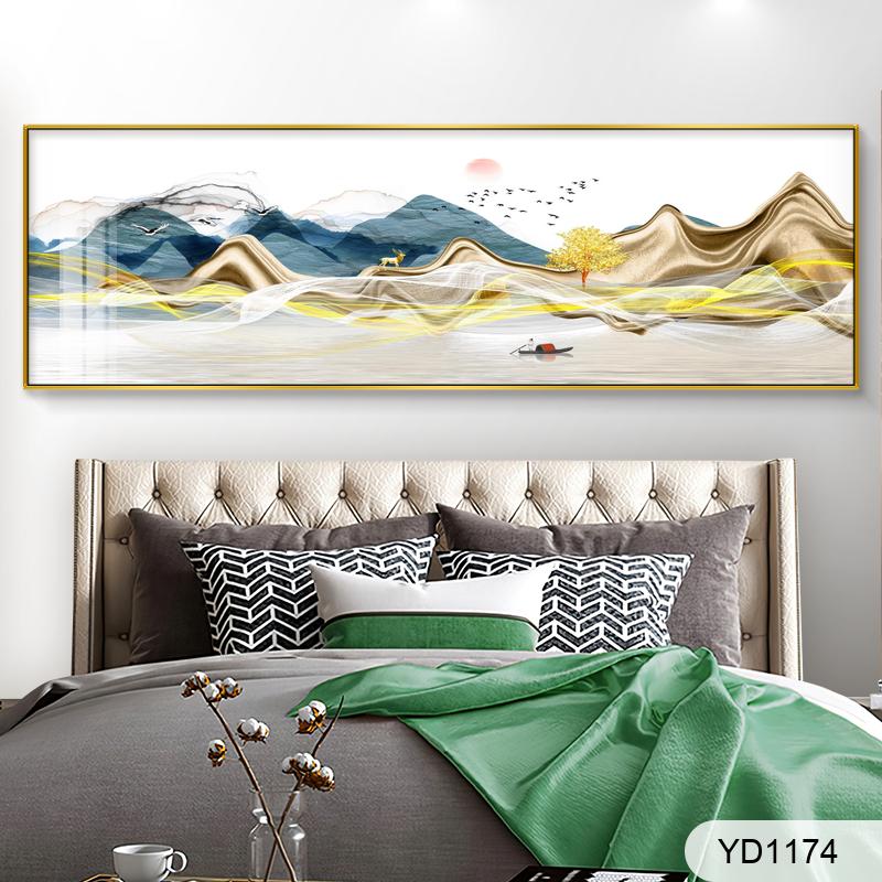 Modern abstract bedroom bedhead decoration painting Nordic room