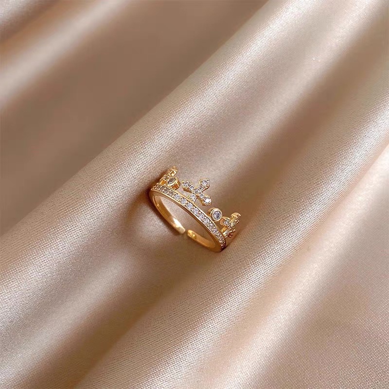 A stylish and elegant beauty crown, a Korean-style, trendy, exquisite and luxurious ring Specification image