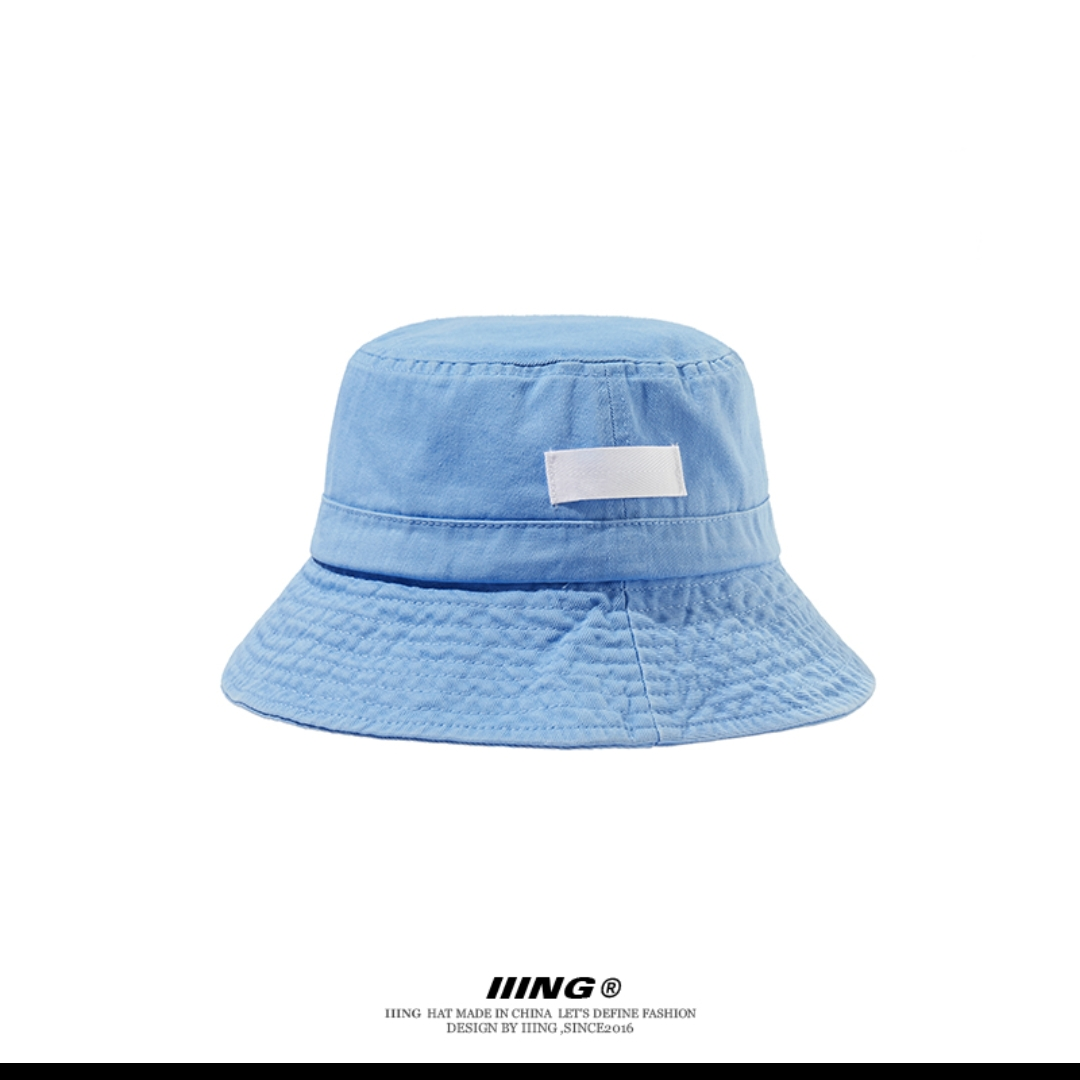 IIING Cotton Fisherman hat for women Spring summer Korean-Japanese solid color basin hat for autumn shade face sunscreen hat for men 47