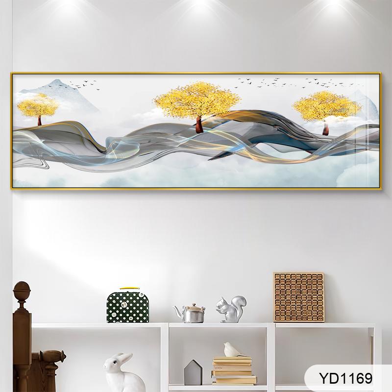Modern abstract bedroom bedhead decoration painting Nordic room warm