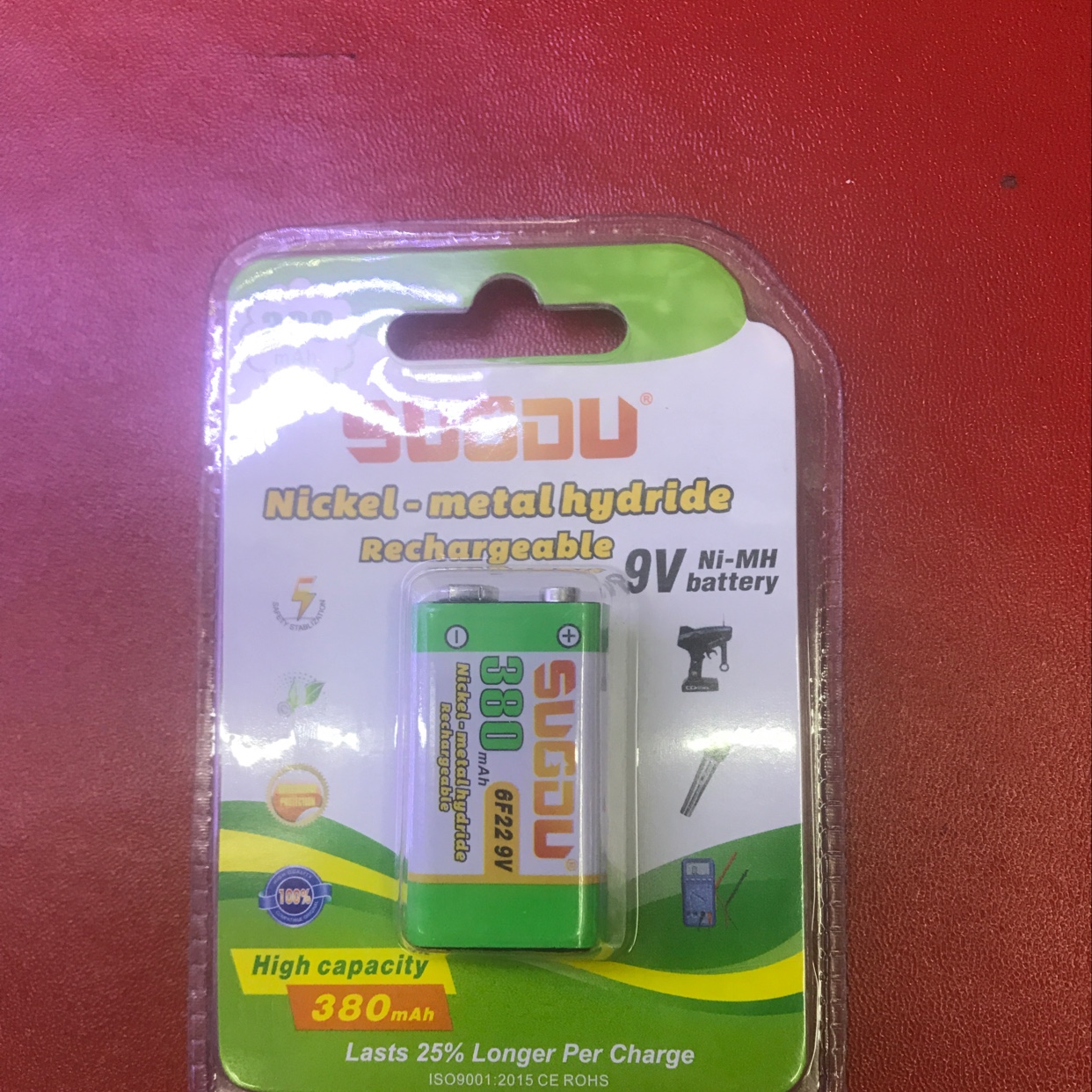 Su充电9伏电池，可以用玩具电动车的，一件200个，一盒10个，容量380毫安细节图